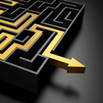 Labyrinth, symbolisch für ein vorgegebener Pfad