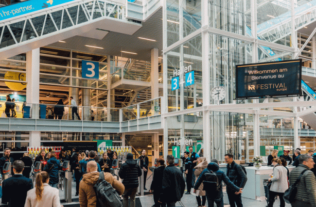 Le hall d'entrée de la Messe Zurich, Oerlikon lors du HR FESTIVAL europe