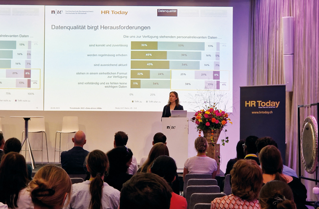 Präsentation von Ellenor Hunn der FHNW Trendstudie in Zusammenarbeit mit HR Today