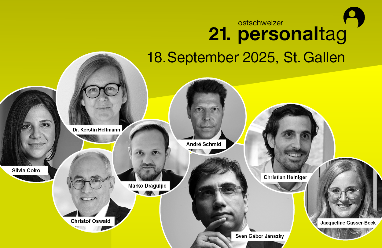 Referentinnen und Referenten des 21. Ostschweizer Personaltags vom 18. September 2025