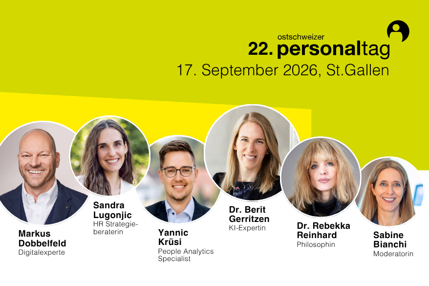 22. Ostschweizer Personaltag findet am 17. September 2026 in St. Gallen statt. 
