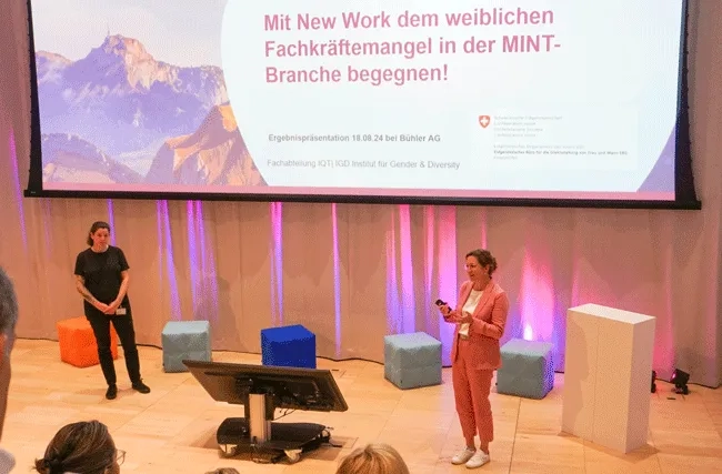 Präsentation des Forschugnsprojektes der OST über Frauen in der Mint-Branche