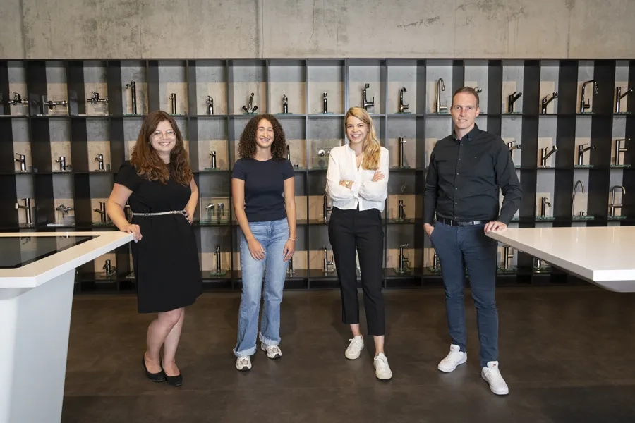 L'équipe RH de KWC Group: Stefanie Meier, Sara Lujic, Larissa Troxler et Raphael Günthert.