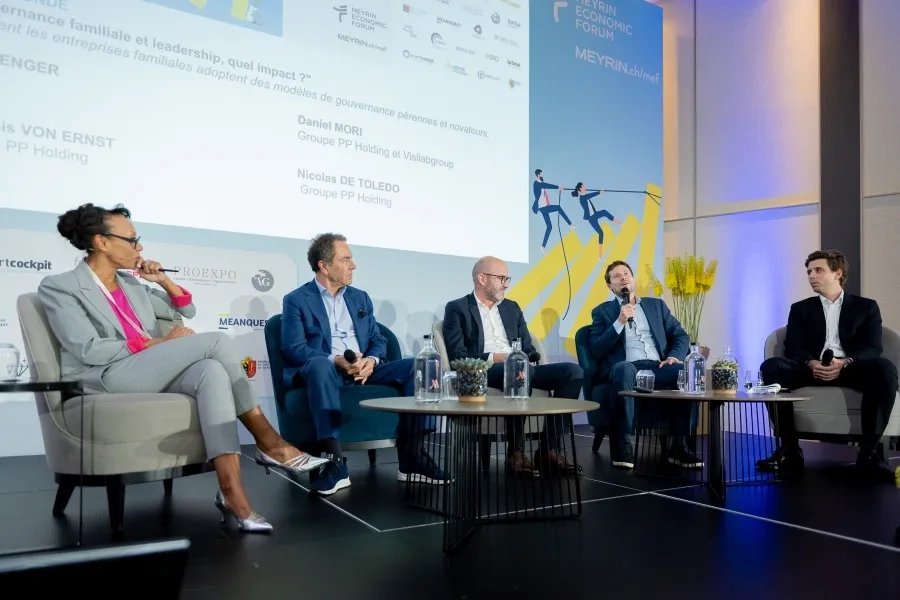 Une table ronde animée par Marie-Gabrielle Cajoly a réuni Daniel Mori, François von Ernst, Nicolas de Toledo (Groupe PP Holding) et Ken Wenger (Groupe BDL5)