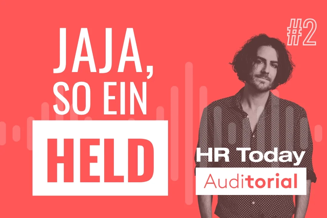 Teasergrafik für Auditorial Nr. 2 mit Bild des Autors und dem Titel "Jaja, so ein Held"