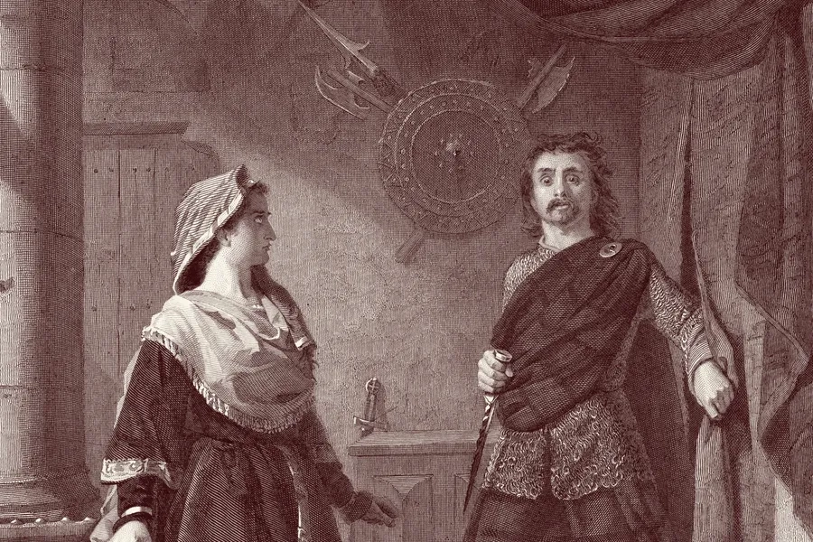 Gravure de Lady Macbeth et Macbeth