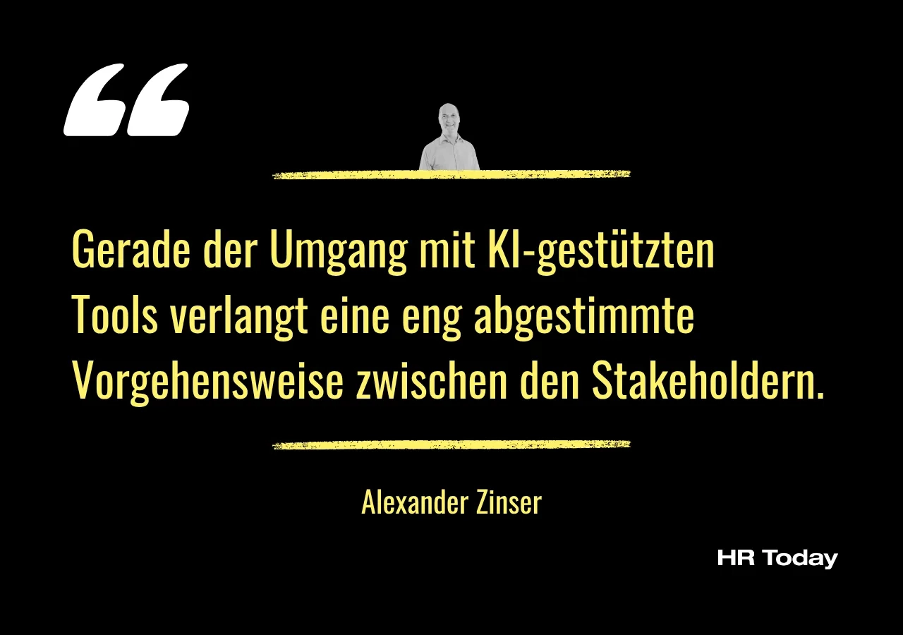 Artikelzitat: Gerade der Umgang mit KI-gestützten Tools verlangt eine eng abgestimmte Vorgehensweise zwischen den Stakeholdern.