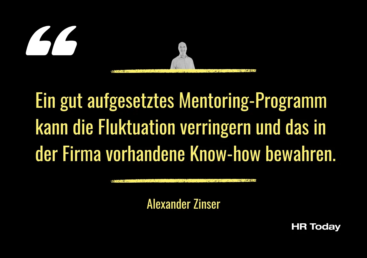 Ein gut aufgesetztes Mentoring-Programm kann die Fluktuation verringern und das in der Firma vorhandene Know-how bewahren.