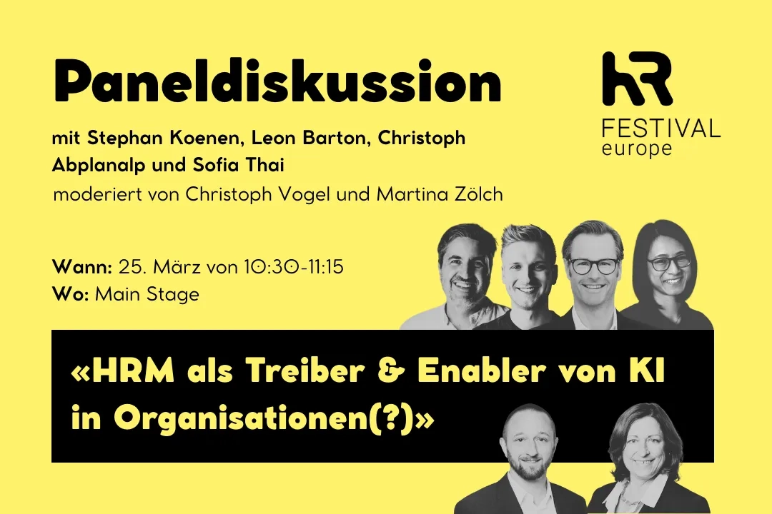 Event-Box: Paneldiskussion zur Trendstudie mit Stephan Koenen, Leon Barton, Christoph Abplanalp und Sofia Thai. Moderiert von Christoph Vogel und Martina Zölch. Wann: 25.03.26, 10.30-11.15. Wo: Main Stage.