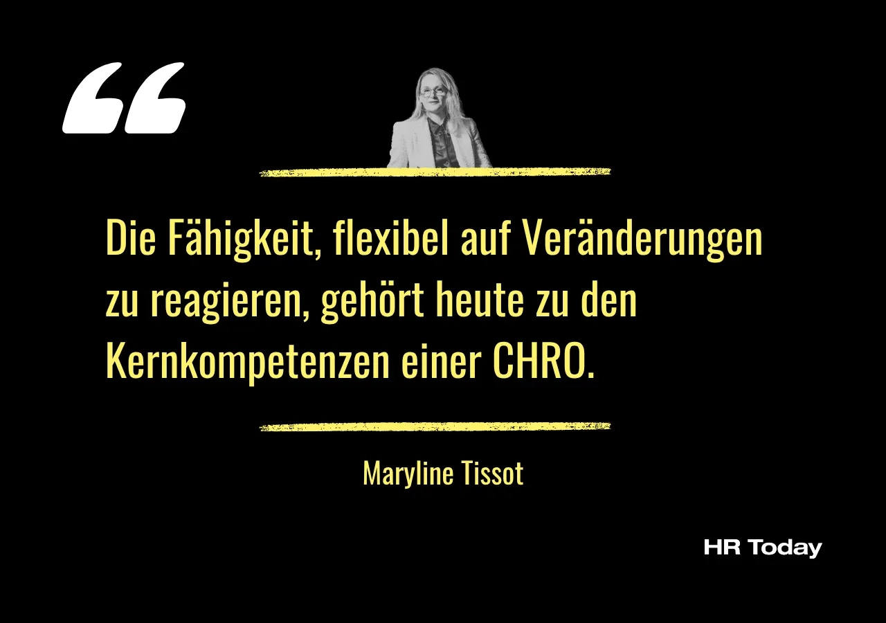 Zitatgrafik: Die Fähigkeit, flexibel auf Veränderungen zu reagieren, gehört heute zu den Kernkompetenzen einer CHRO.